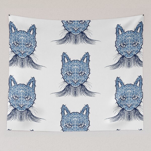 Item preview, Unique Cat Blue Art designed and sold by spekolart.