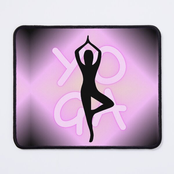 Item preview, Yoga Pose Neon Pink Yoga Lettering designed and sold by SoccaTamam.