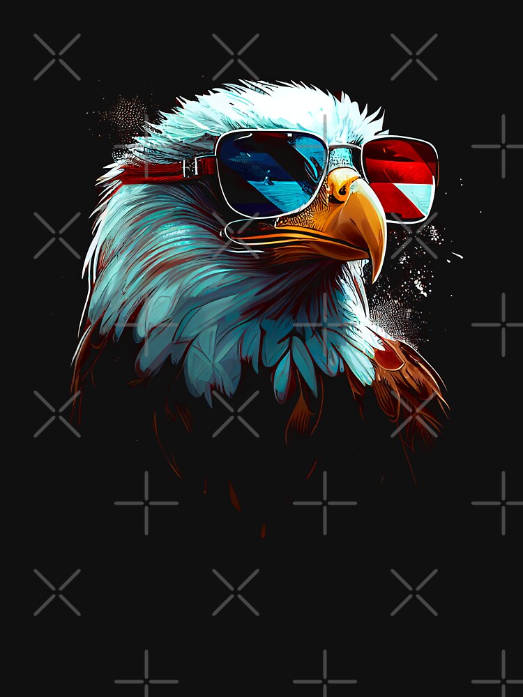 Disover American Eagle USA Flag sunglasses | Essential T-Shirt 