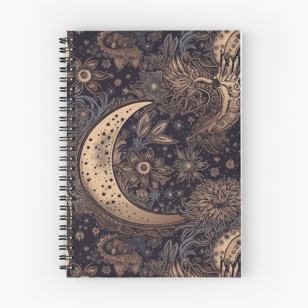 Item preview, Crescent Moon Illustration Pattern designed and sold by RooArtistry.