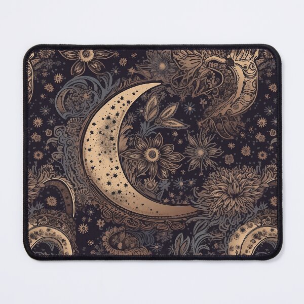 Item preview, Crescent Moon Illustration Pattern designed and sold by RooArtistry.