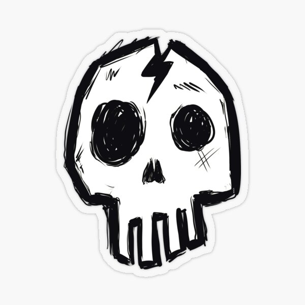 Sketchy Grunge Skull | Sticker