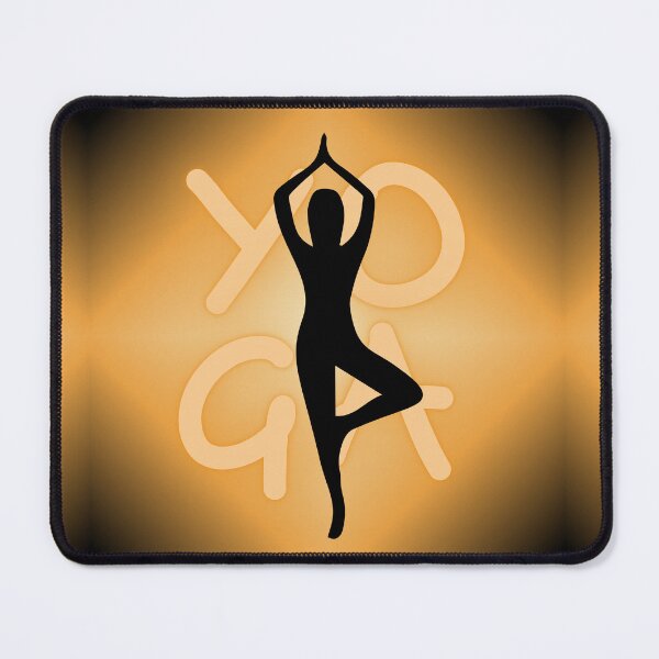 Item preview, Yoga Pose Neon Orange Yoga Lettering designed and sold by SoccaTamam.