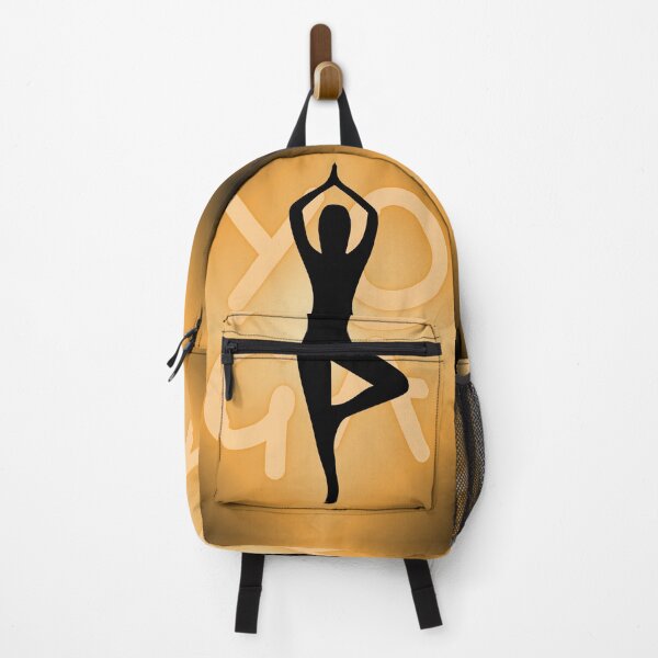 Item preview, Yoga Pose Neon Orange Yoga Lettering designed and sold by SoccaTamam.