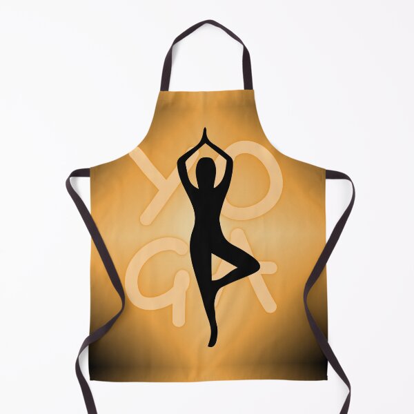 Item preview, Yoga Pose Neon Orange Yoga Lettering designed and sold by SoccaTamam.