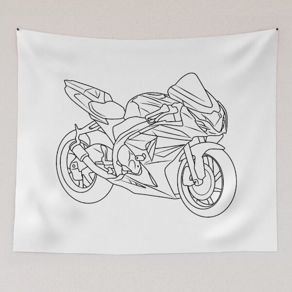 Item preview, Suzuki GSX-R Line art designed and sold by MotorcycleLove.