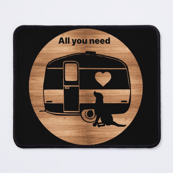 Item preview, ALL YOU NEED HEART DOG CARAVAN WOOD designed and sold by Marni Scofidio Desi9ns.