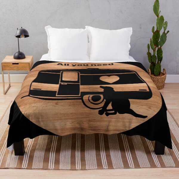 Item preview, ALL YOU NEED HEART DOG CARAVAN WOOD designed and sold by Marni Scofidio Desi9ns.