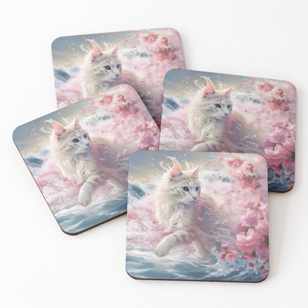 Item preview, Ocean and Petals Cat designed and sold by anymalart.