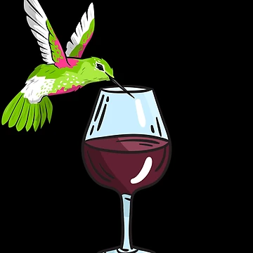 Imagen de la obra Hummingbird Drinking Wine Birdwatching Hummingbird Gear de DynamicDesign
