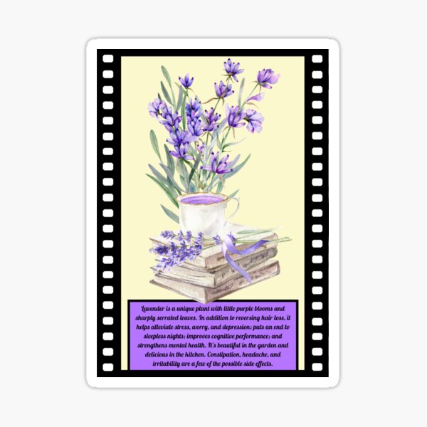 Item preview, Medicinal flowers & Herbs (Lavender). (Original) designed and sold by BingsBooks.