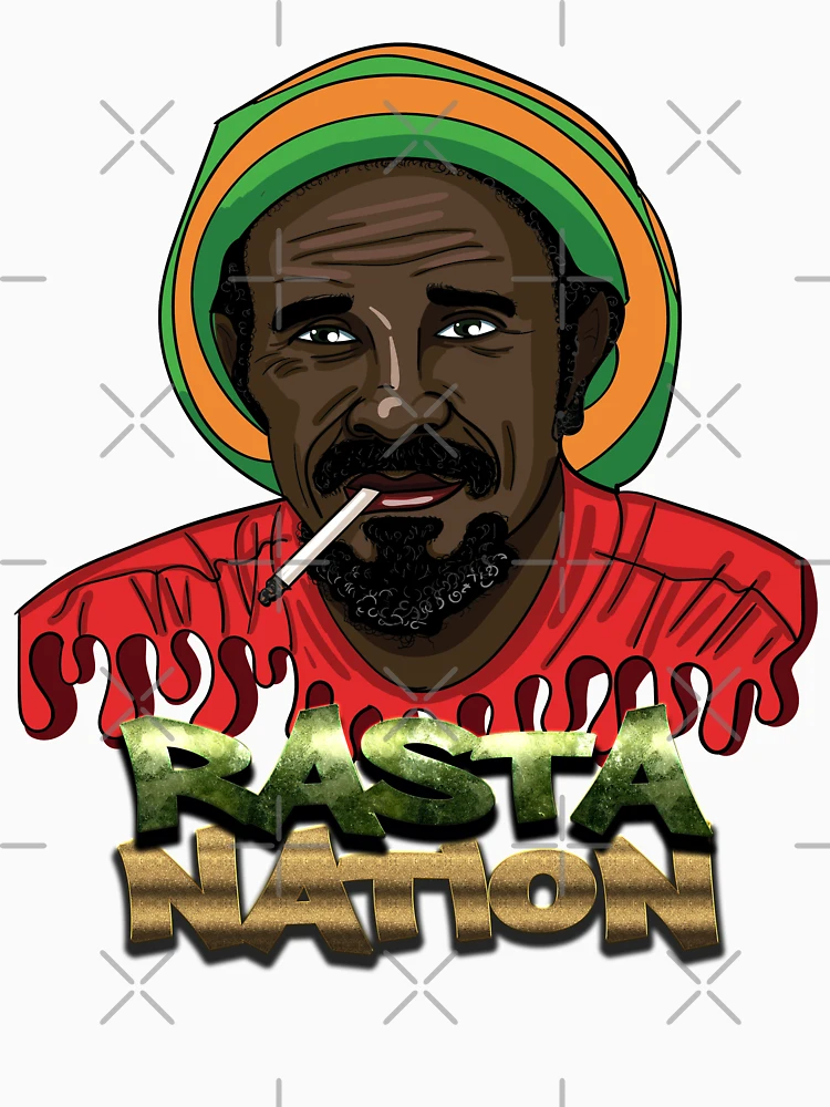Aperçu 6 sur 6. Sweat à capuche épais avec l'œuvre Nation Rasta créée et vendue par Ramanefer.