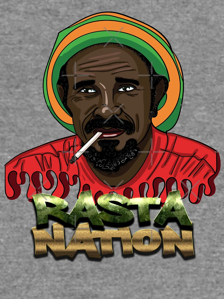 Aperçu 6 sur 6. Sweatshirt léger avec l'œuvre Nation Rasta créée et vendue par Ramanefer.