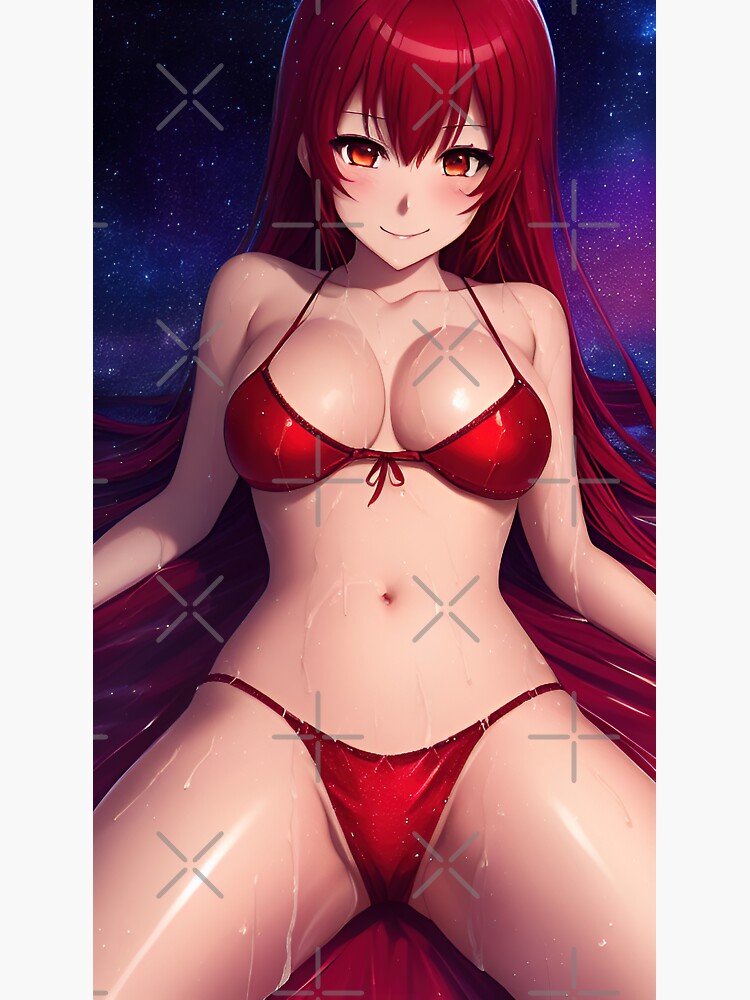 Sexy red hair anime girl - Sexy Anime Girl - Magnet