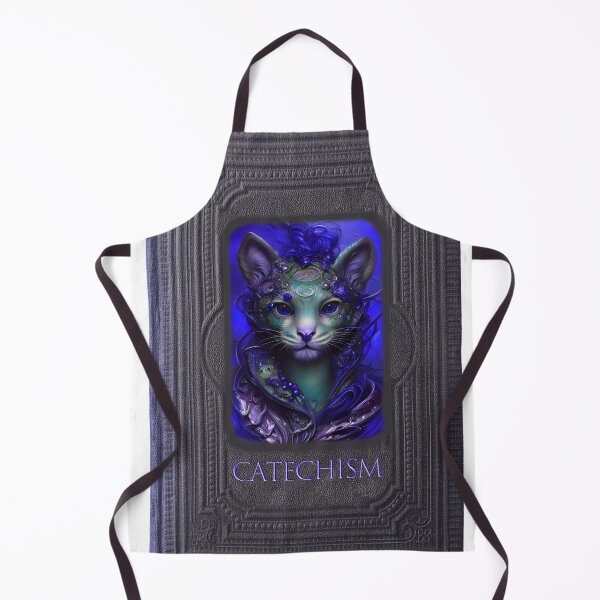 Item preview, Catechism Religious Text for Cat Fanatics Pun word Play designed and sold by FuddalanDesigns.