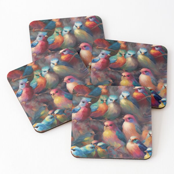Item preview, Everybirdy Colorful Birds Pattern designed and sold by Pixel  Playground.