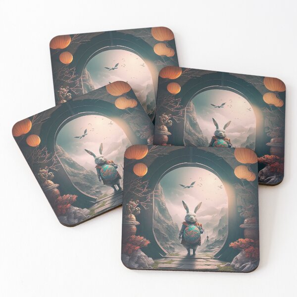 Item preview, The Year of The Rabbit 2023, Chinese Zodiac New Year 2023 - AI-Generated surrealist Art designed and sold by Flowsaiartshop.