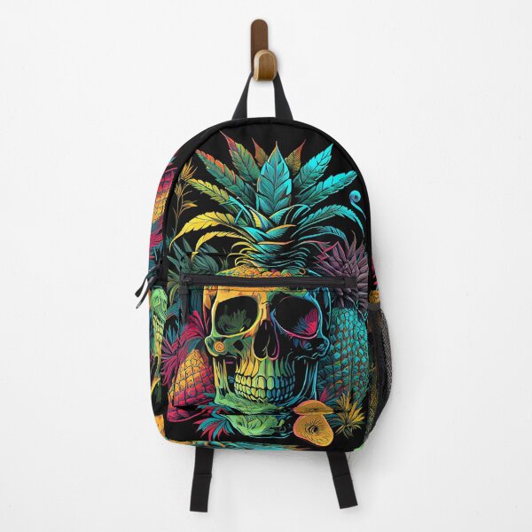 Item preview, Trippy Tropical Pineapple Skull Retro Art designed and sold by MindWave THC.