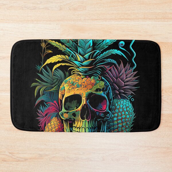 Item preview, Trippy Tropical Pineapple Skull Retro Art designed and sold by MindWave THC.