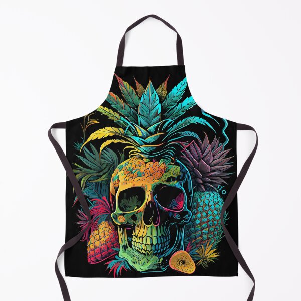 Item preview, Trippy Tropical Pineapple Skull Retro Art designed and sold by MindWave THC.