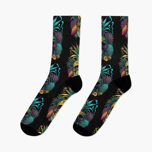 Item preview, Trippy Tropical Pineapple Skull Retro Art designed and sold by MindWave THC.