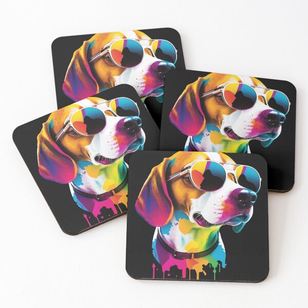 Item preview, Colorful Beagle wearing sunglasses designed and sold by Gerald Waters.
