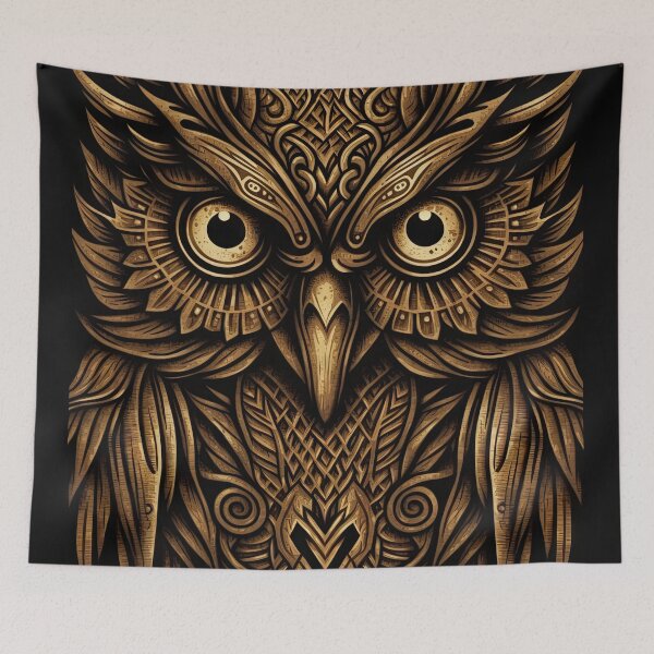 Item preview, Bronze Owl Illustration  designed and sold by OccultDreams.