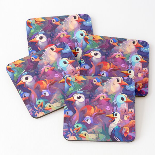 Item preview, Everybirdy Colorful Birds Pattern designed and sold by Pixel  Playground.