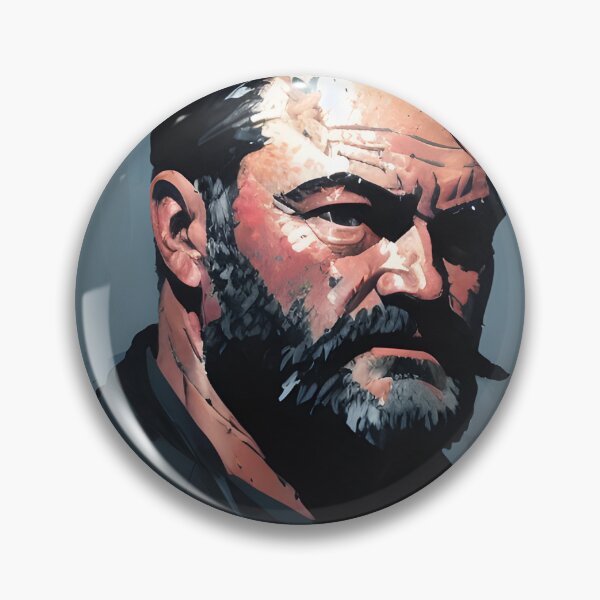 Artikelvorschau, Ernest Hemingway in Acryl entworfen und verkauft von daido-ai.