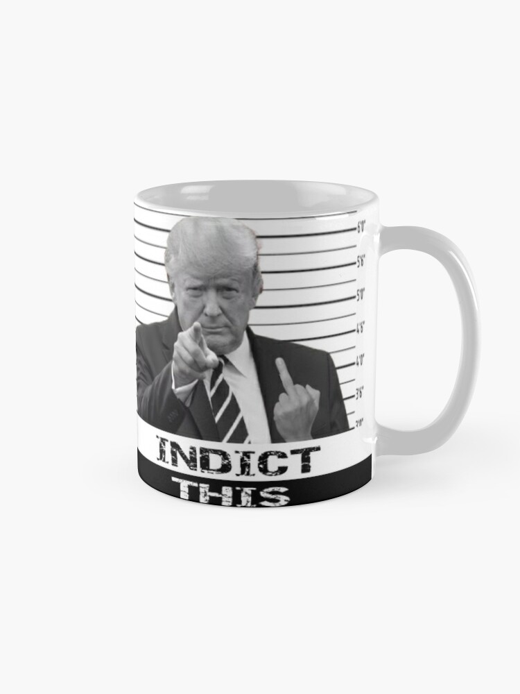 Trump Mugshot - 11 Ounce Coffee Mug - Trump 2023 Jail Mugshot - Coffee Cup  (WHITE)