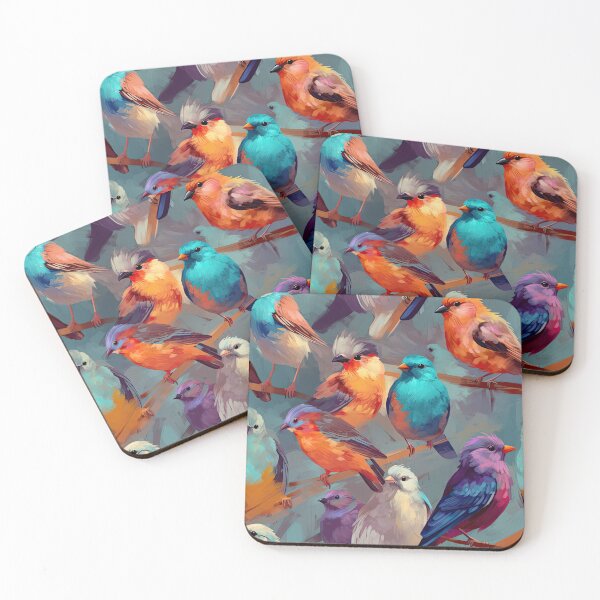 Item preview, Everybirdy Colorful Birds Pattern designed and sold by Pixel  Playground.
