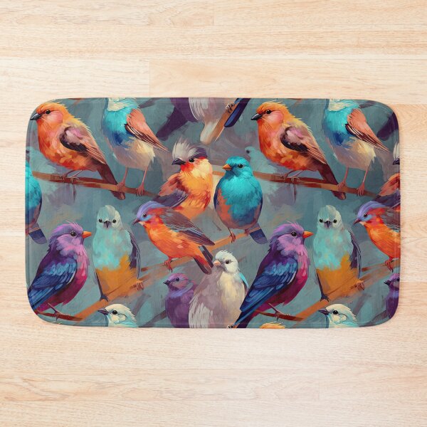 Item preview, Everybirdy Colorful Birds Pattern designed and sold by Pixel  Playground.