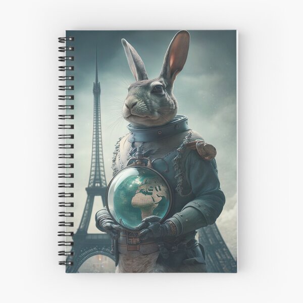 Item preview,  Environmentalist Rabbit celebrating Earth Day - surrealist AI Generated Art designed and sold by Flowsaiartshop.