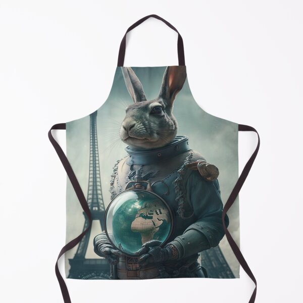 Item preview,  Environmentalist Rabbit celebrating Earth Day - surrealist AI Generated Art designed and sold by Flowsaiartshop.