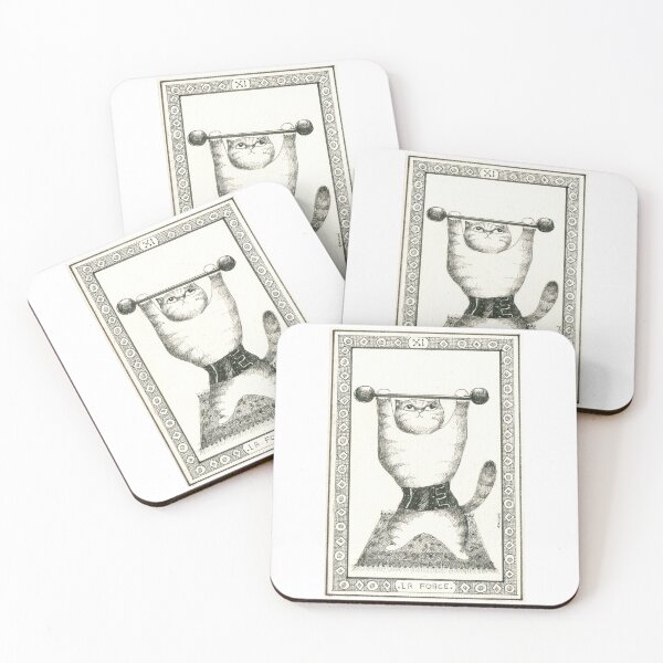 Item preview, Strength (La force)Tarot Major Arcana: Enchanting Gift for Cat Lovers designed and sold by gatteria.