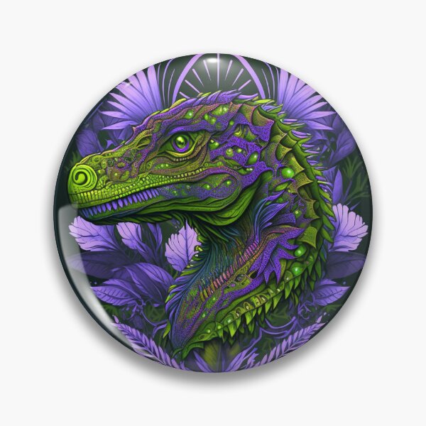 Item preview, Diseño de mandala de dinosaurio púrpura estilo hena patrón art nouvaeu designed and sold by LAID92.
