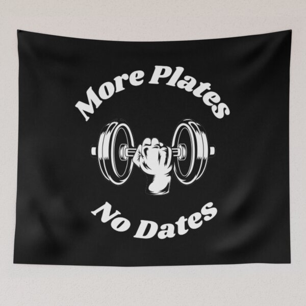 Item preview, More Plates No Dates Gym Fitness Bodybuilding  designed and sold by TeePassion.