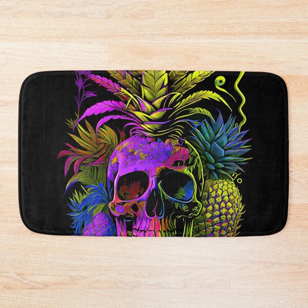 Item preview, Trippy Tropical Pineapple Skull Retro Art designed and sold by MindWave THC.