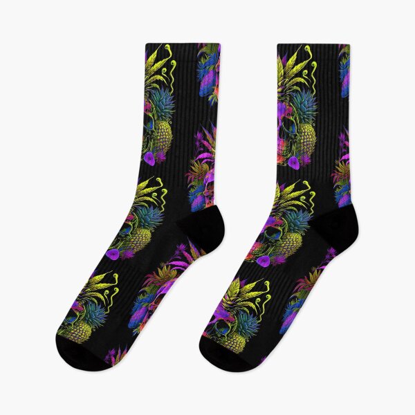 Item preview, Trippy Tropical Pineapple Skull Retro Art designed and sold by MindWave THC.