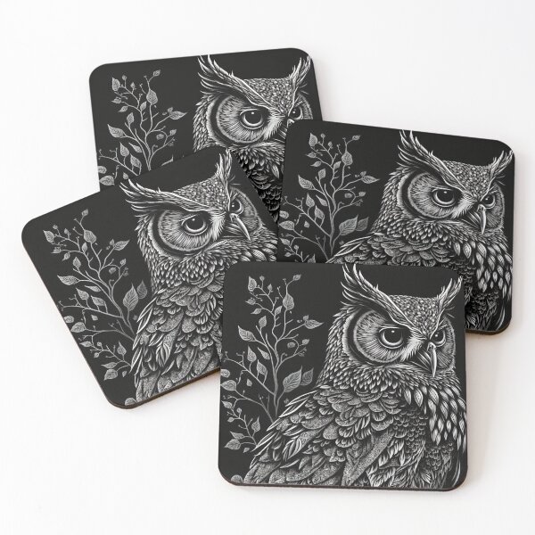 Item preview, Great Horned Owl Illustration designed and sold by OccultDreams.