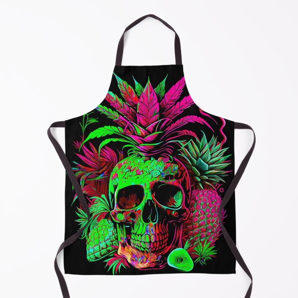Item preview, Trippy Tropical Pineapple Skull Retro Art designed and sold by MindWave THC.
