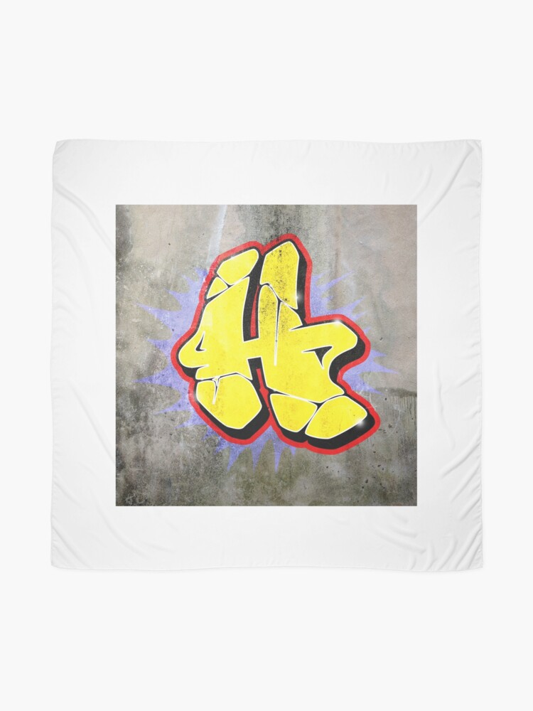 H Graffiti Letter Wild Style Scarf By Joax Redbubble