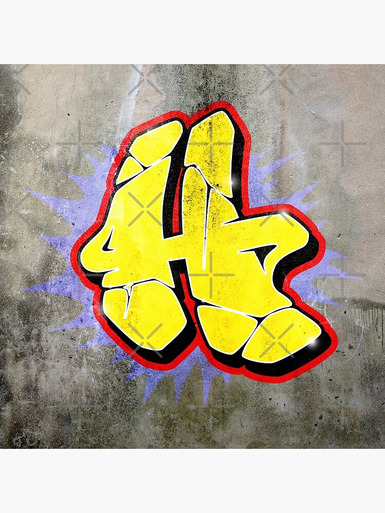 H Graffiti Letter Wild Style Art Board Print By Joax Redbubble