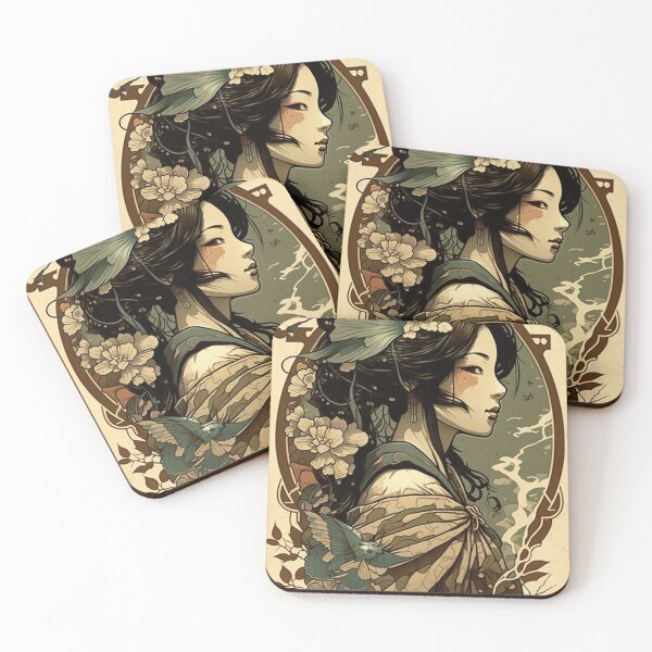 Aperçu de l'œuvre Une geisha effrontée créée et vendue par ArtNouveauChic.