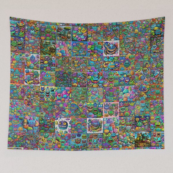 Item preview, Monsters - 1000 and more - funny little aliens and monsters designed and sold by CanvasCult.