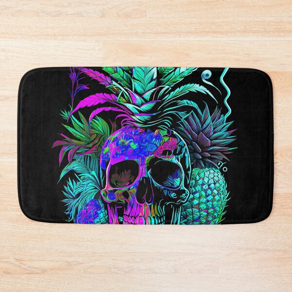 Item preview, Trippy Tropical Pineapple Skull Retro Art designed and sold by MindWave THC.