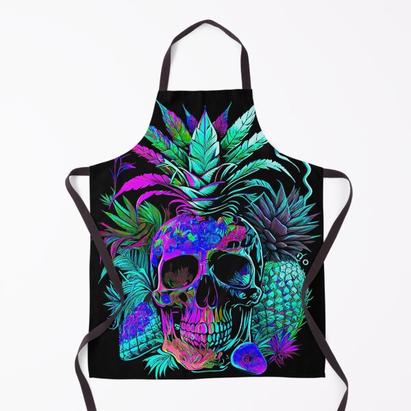 Item preview, Trippy Tropical Pineapple Skull Retro Art designed and sold by MindWave THC.