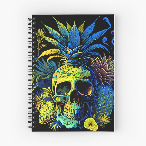 Item preview, Trippy Tropical Pineapple Skull Retro Art designed and sold by MindWave THC.