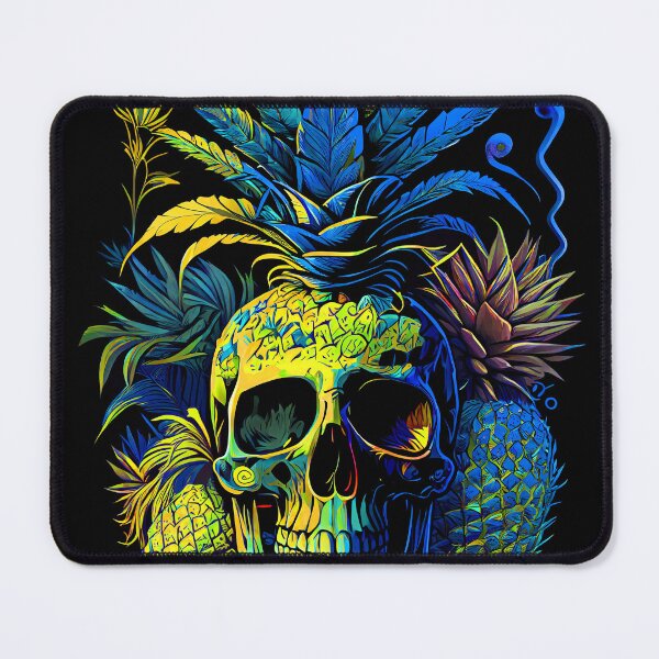 Item preview, Trippy Tropical Pineapple Skull Retro Art designed and sold by MindWave THC.
