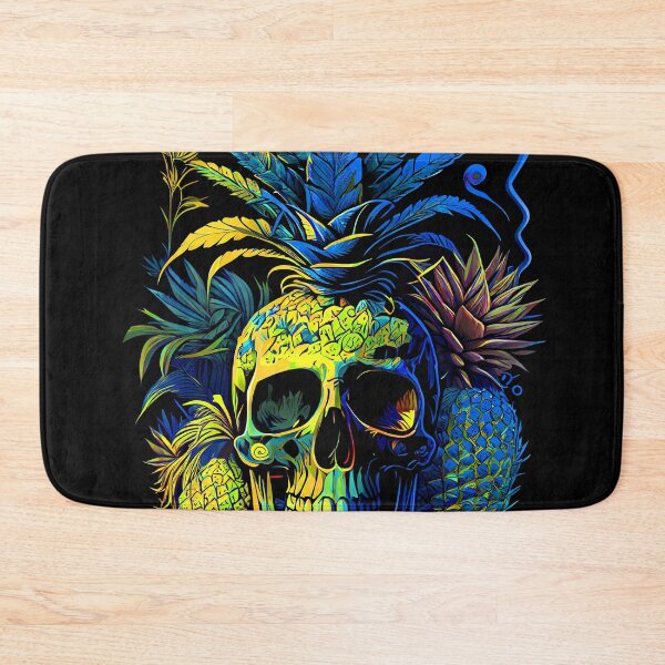 Item preview, Trippy Tropical Pineapple Skull Retro Art designed and sold by MindWave THC.